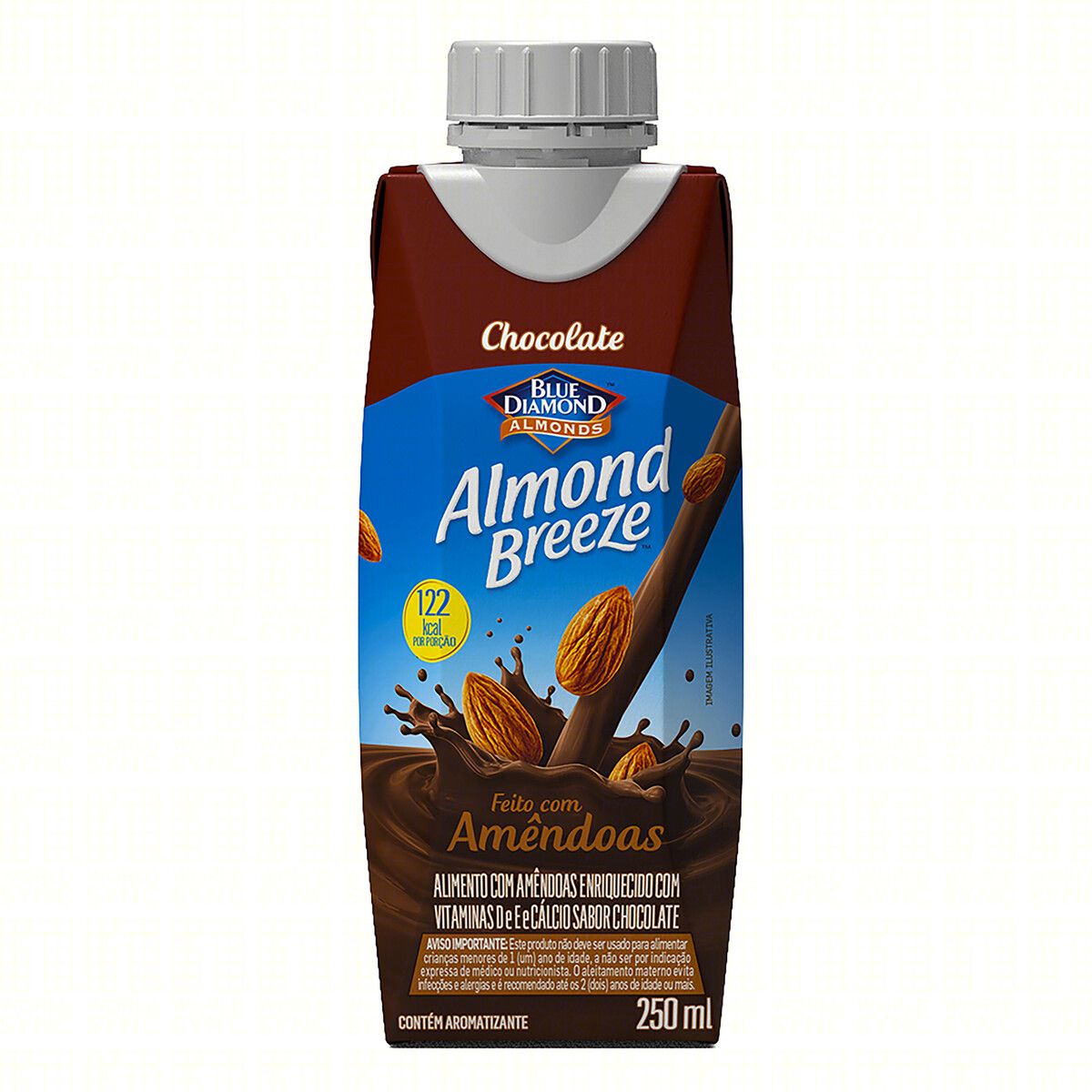 Alimento Almond Breeze com Amêndoas Chocolate Caixa 250ml