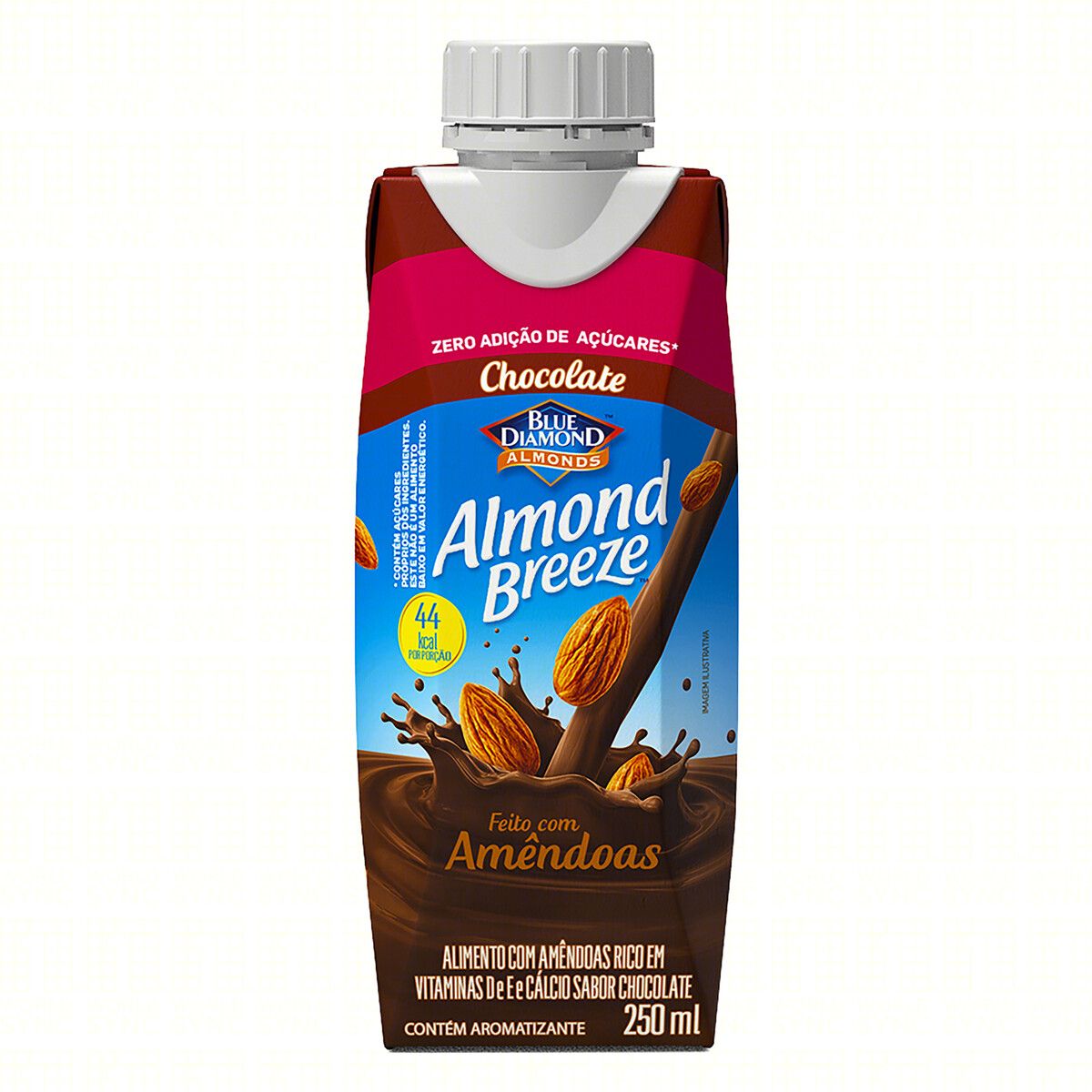 Alimento Almond Breeze com Amêndoas  Chocolate Zero Açúcar Caixa 250ml