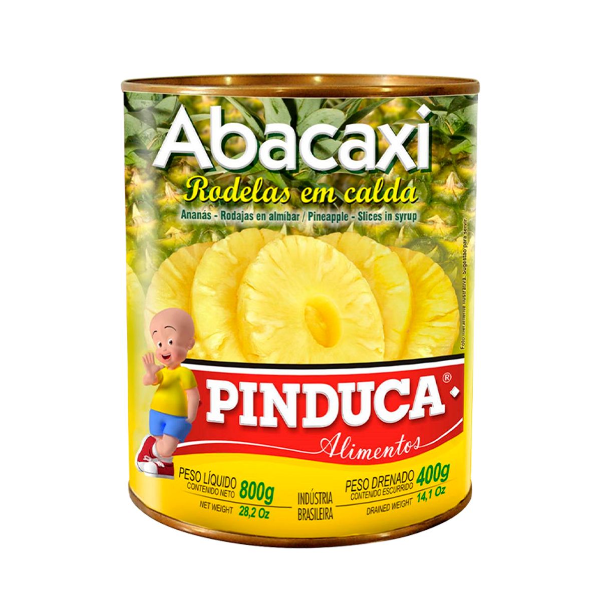 Abacaxi em Calda Pinduca Rodelas Lata 400g