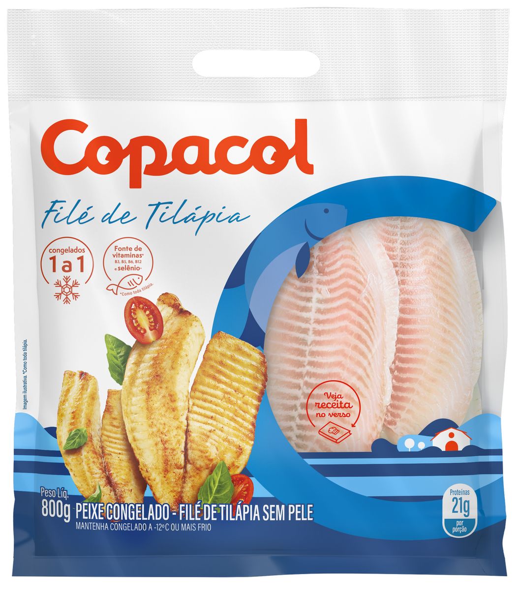 Filé de Tilápia Congelado Copacol 800g image number 0