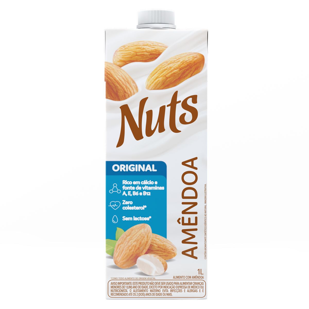 Alimento à Base de Amêndoa Original Nuts Caixa 1L