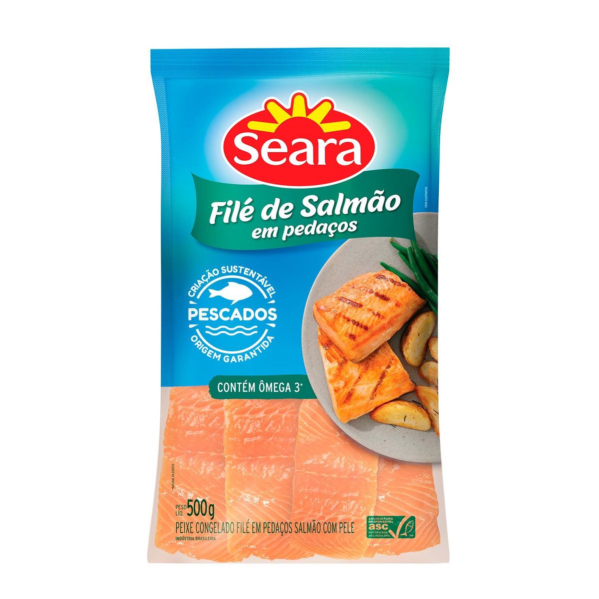 Filé de Salmão Pedaço Seara Pescados 500g image number 0