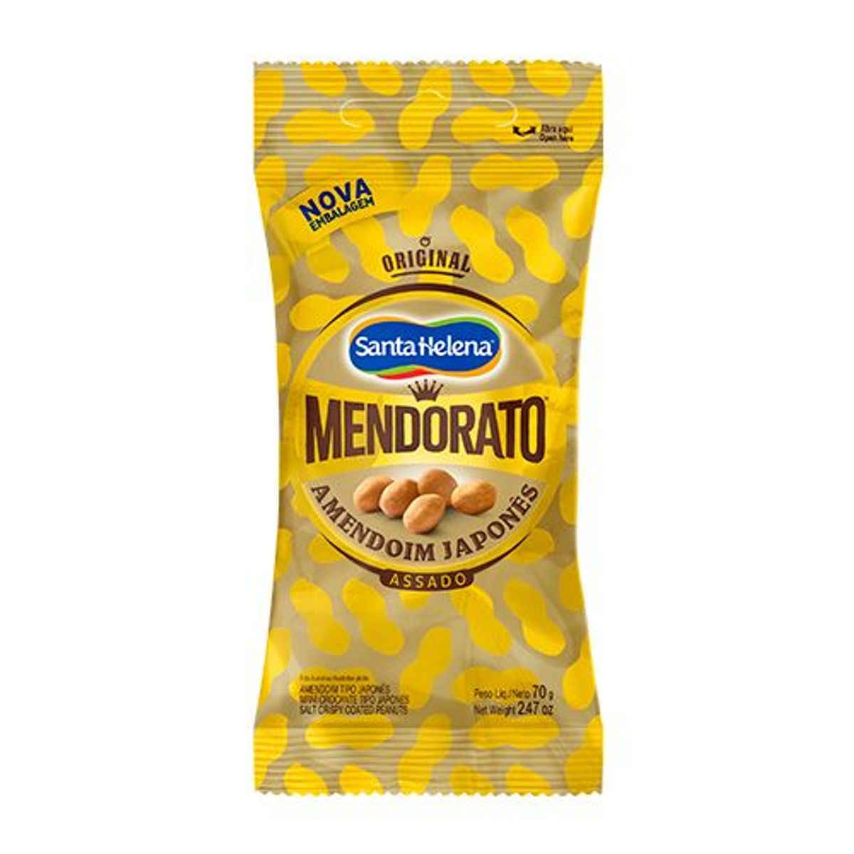 Amendoim Japonês Dourado Mendorato Pacote 70g image number 0