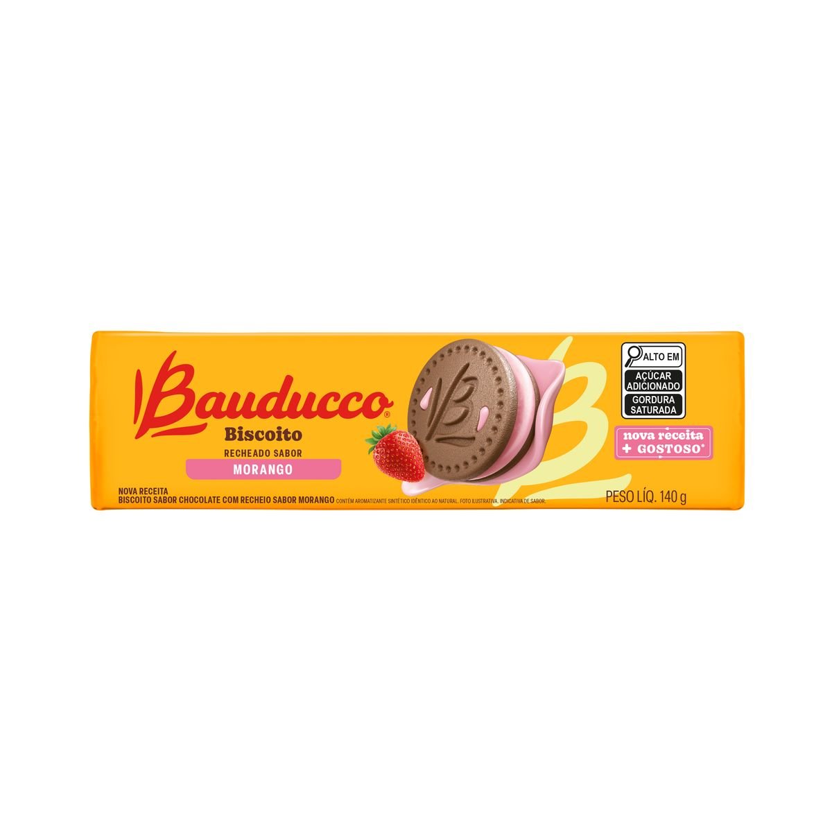 Bolinho BAUDUCCO Baunilha Recheado de Chocolate 14x40g