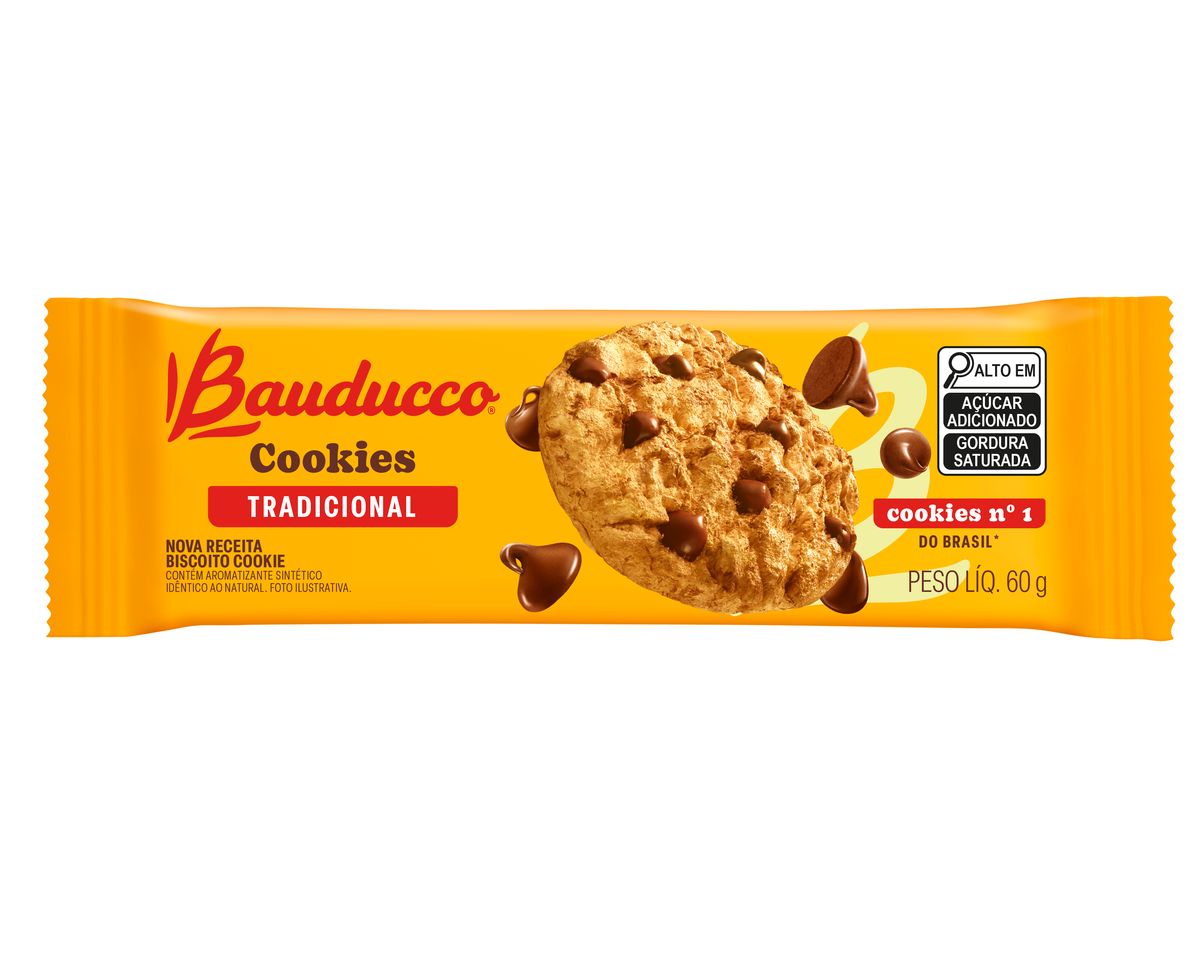 Biscoito Cookies gotas de chocolate Bauducco
